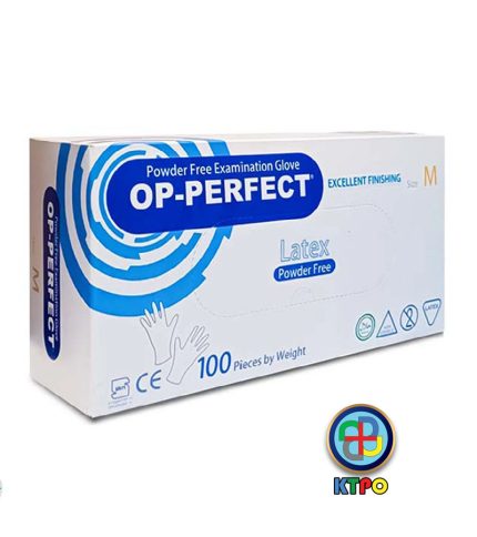 دستکش لاتکس بدون پودر op perfect