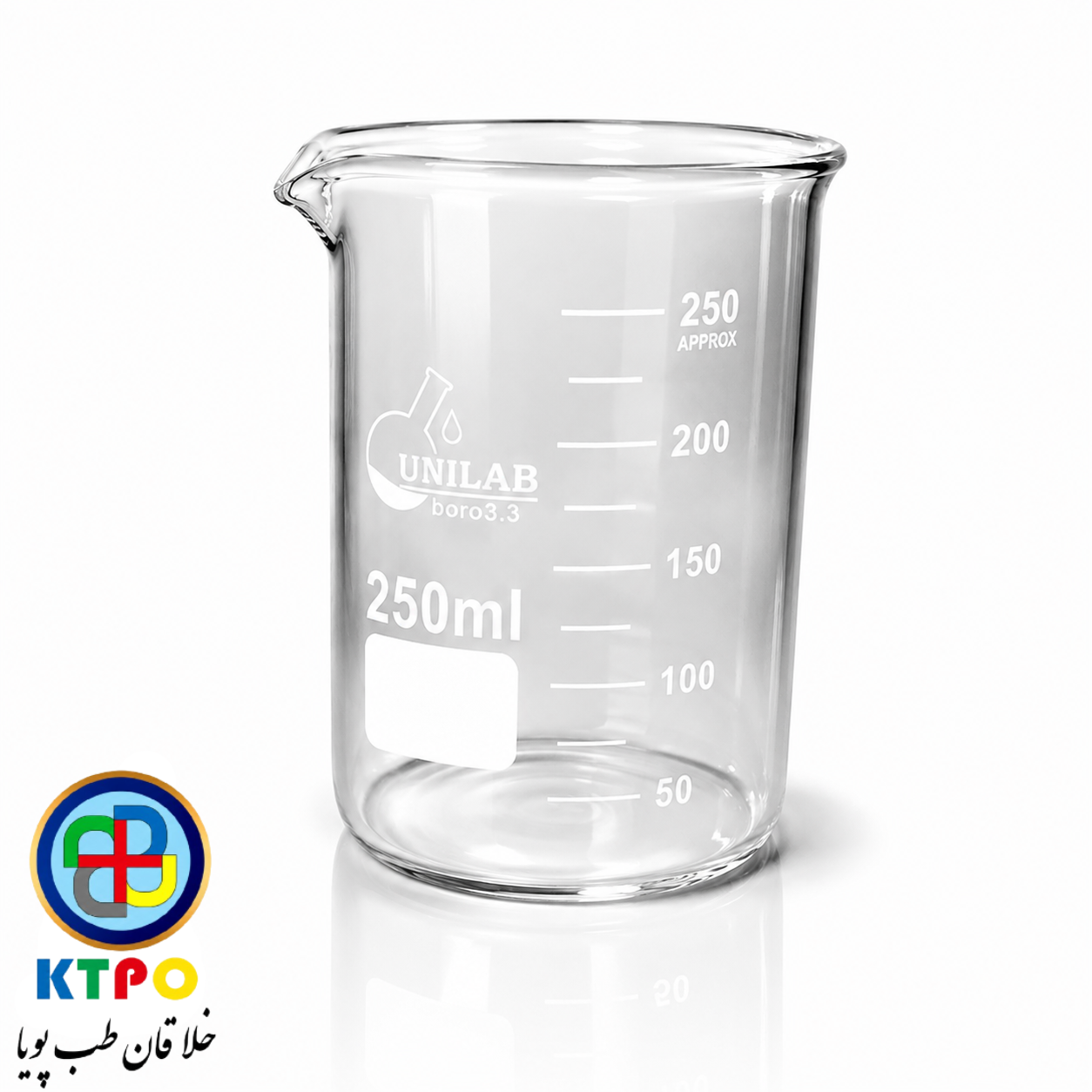 beaker-250-ml-unilab بشر 250 میلی لیتر یونی لب